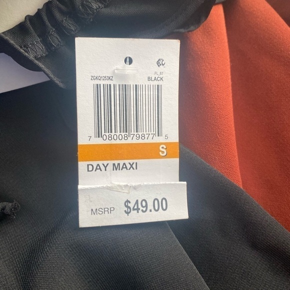 Kingston Grey Juniors Ruffle Empire Waist Maxi Day Dress Color Black Size S - Picture 8 of 14